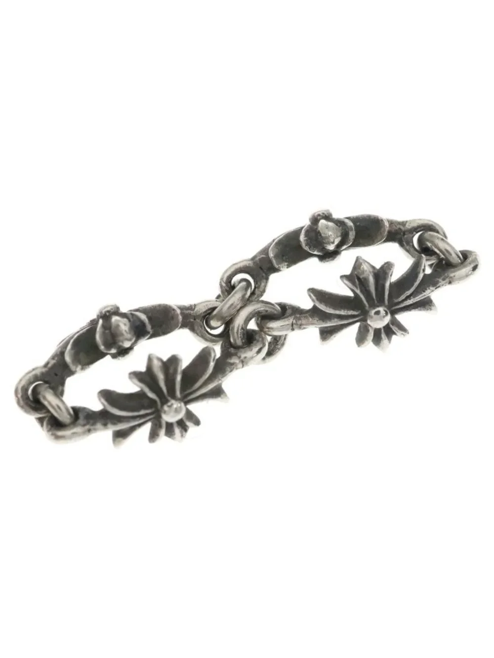 Chrome Hearts Tny CH Pls Tiny Ech Plus Ring Silver